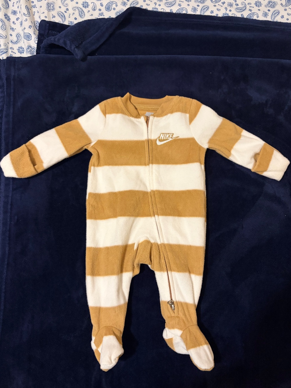 Nike Kids' Striped Footed One-Piece